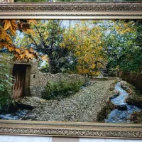 تابلوفرش چله ابریشم سایز بزرگ کوچه باغ/نقد و اقساط|تابلو فرش|تهران, لویزان|دیوار