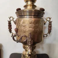 سماور زغالی برنجی ۶ لیتری