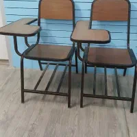 فروش 10 عدد صندلی چوبی دسته دار
