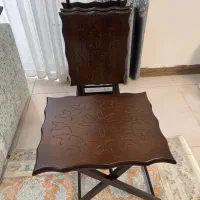 میز عسلی چوبی تاشو ۴تایی