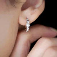گوشواره های حلقه ای نقره (چک ،حکمت،تامین اجتماعی )