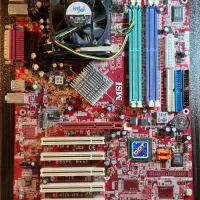 مادربرد MSI PGA478 + Radeon 9000 تمیز