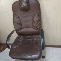 صندلی روکش چرم چرخ دار