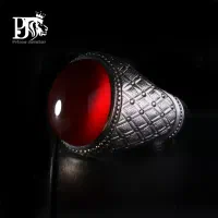 انگشتر فدیوم مهر بیضی (( حاج حسین جدی))