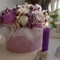 باکس و دسته گل های زیبا شمع دست ساز روز مادر|صنایع دستی و سایر لوازم تزئینی|دوگنبدان, |دیوار