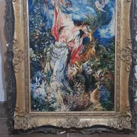 تابلو فرش نیمه ابریشم