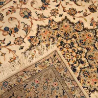 یک تخت فرش دستبافت اردکان یزد ۱۲ متری کرم|فرش|تهران, ستارخان|دیوار