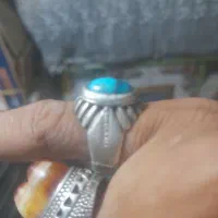 انگشترفیروز رکاب کهنه|جواهرات|کرباسک, |دیوار