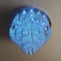 لوستر کریستالی چند حالته 60 سانتی|لوستر و چراغ آویز|پرند, فاز ۴|دیوار