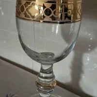 6 عدد گیلاس خوری دور طلایی و 12 عدد بستنی خوری|ظروف سرو و پذیرایی|تهران, مولوی|دیوار