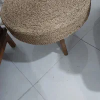 میز و صندلی حصیری  کاملا نو