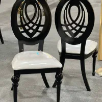 صندلی پلیمرمدل ندا مشکی سفید/تالار رستوران