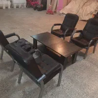 میز جلو مبلی اداری با 4 عدد صندلی مبلی|مبلمان اداری|سمنان, |دیوار