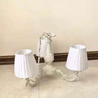 لوسر فلزی ۳ شاخه سفید