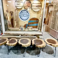 میز عسلی چوب روستیک