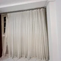 پرده حریر سفید