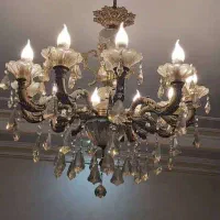 لوستر ۱۰ شاخه تمام برنج