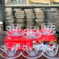 لیوان شیشه ای دسته دار Hb