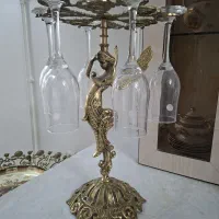 دکوری برنز گیلاس خوری برنجی مجسمه فرشته برنز خالص