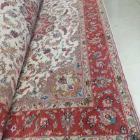 یک جفت فرش دستبافت ۶ متری نقشه گلریز ابریشم نو