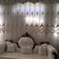 پرده حریر تیکه دوری شده پذیرایی تراس واتاق خواب