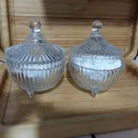 قندان شیشه ای تراشدار