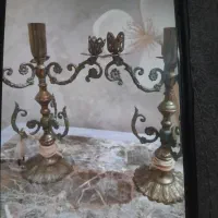 شمعدانی برقی برنجی