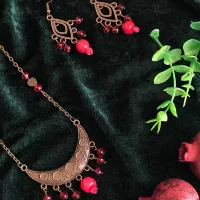 گردنبند و گوشواره یلدا|بدلیجات|یزد, |دیوار