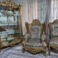 سرویس مبل + میز نهار خوری + ویترین سلطنتی
