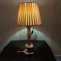 اباژور رومیزی پایه چوبی|چراغ خواب و آباژور|مشهد, رستگار|دیوار