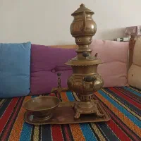 سماور برنجی روس ذغالی|کلکسیون اشیاء عتیقه|هشتگرد, فاز ۱ مهستان|دیوار