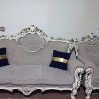 مبل ۷نفره همراه میز ناهارخوری ومیزوسط ودوتا عسلی|مبلمان خانگی و میز عسلی|ری, شهرک نظامی|دیوار