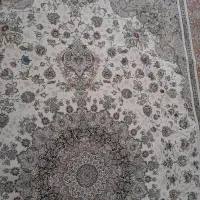 فرش ۹ متری پادرا ۱۵۰۰ شانه سفید و کرم نو