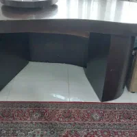 میز نهار خوری بزرگ با دو تا مبل ویک کاناپه|میز و صندلی غذاخوری|رشت, گلسار|دیوار