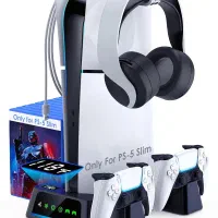 پایه خنک کننده و شارژر ps5 slim برند yoges|کنسول، بازی ویدئویی و آنلاین|ری, شهرری|دیوار