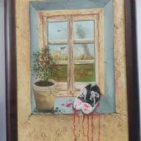 تابلوی فروشی رنگ روغن و سیاه قلم|تابلو، نقاشی، عکس|بیرجند, |دیوار