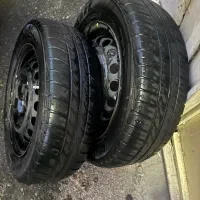 یک جفت رینگ لاستیک پراید سالم لاستیک ۱۳