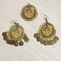 نیم ست برنجی انتیک