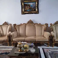 فروش مبل سلطنتی۹ نفره تمام چوب راش|مبلمان خانگی و میز عسلی|میناب, |دیوار