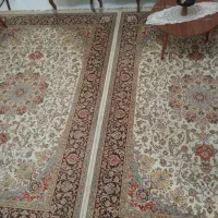 دوتا فرش برجسته ۶مترنخ ابریشم ماشینی جفتی۱۸