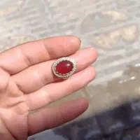 انگشتر عقیق یمن اصل رگه دار