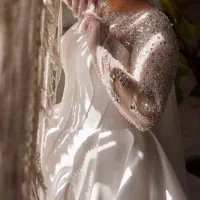 لباس عروس دست دوزی شده