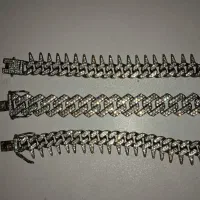 ست گردنبند دستبند پلاک نگین دار