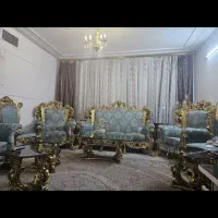 مبل نه نفره چوب راش پارچه ساتن|مبلمان خانگی و میز عسلی|شیراز, شهرک بهشتی|دیوار
