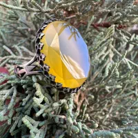 انگشتر عقیق سرخ و عقیق زرد با رکاب نقره المان|بدلیجات|کرج, مصباح|دیوار