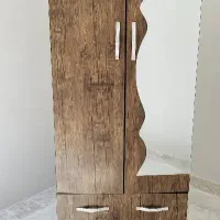 کمد لباس چوبی دو درب با ۲ کشو