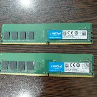 دو عدد رم ۴ گیگ ddr4 برند crucial