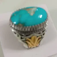 دو عدد انگشتر فیروزه نیشابوری اصل رکاب نقره 925|جواهرات|تهران, نیروی هوایی (پیروزی)|دیوار