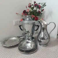 سماور برقی،سینی،جوم،پارچ،زیر قلیونی تمام استیل