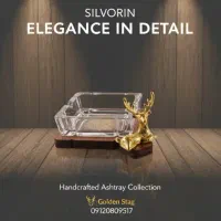 زیر سیگاری گوزنی چوبی و بلور|صنایع دستی و سایر لوازم تزئینی|اندیشه, اندیشه فاز ۵|دیوار